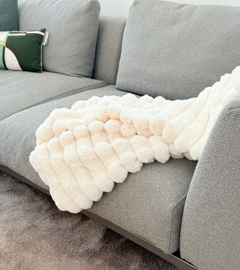 plaid pelliccia bianco alice
