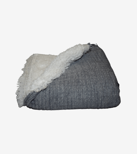 plaid pelliccia bimbo blu