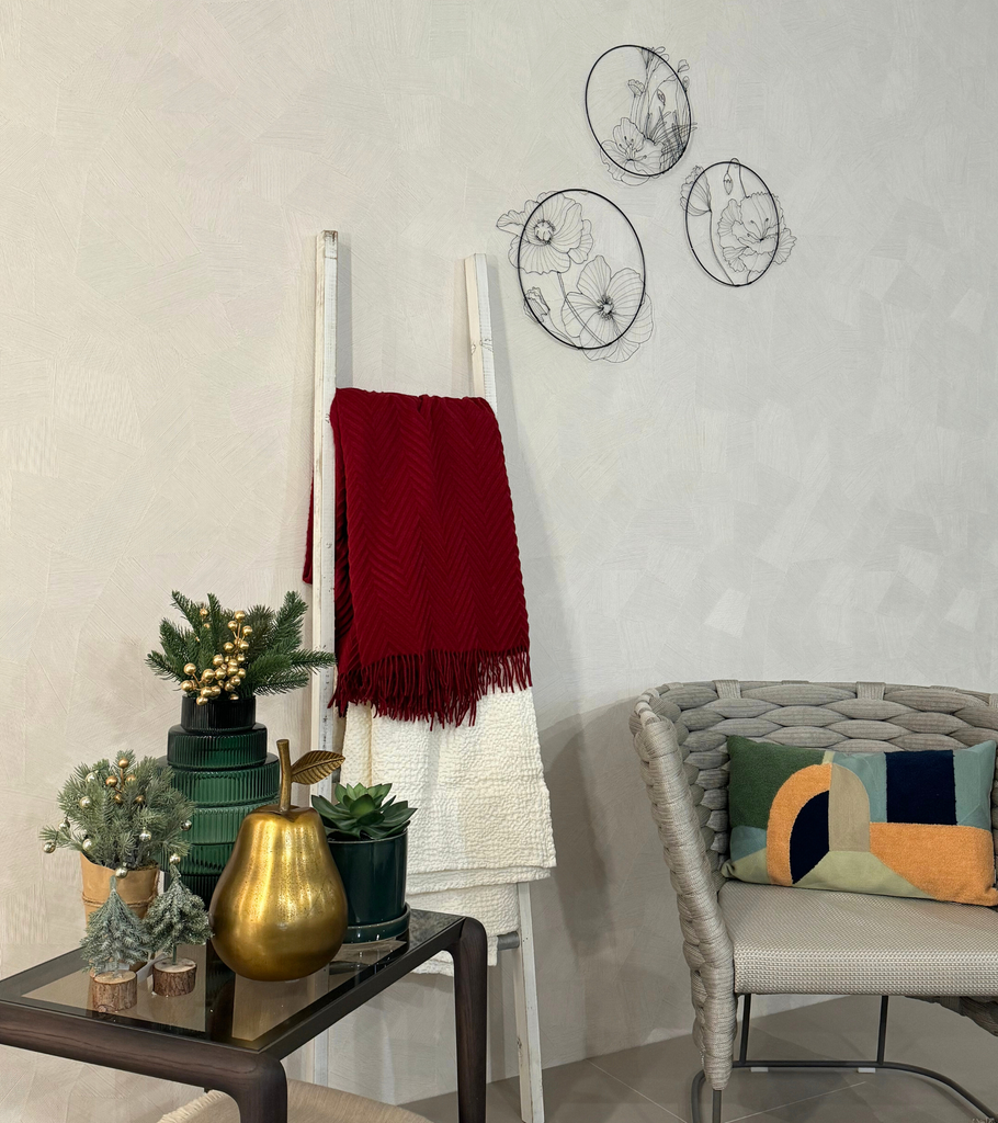 plaidr osso cuscino pera oro alberelli vaso verde anelli decorativi fiori