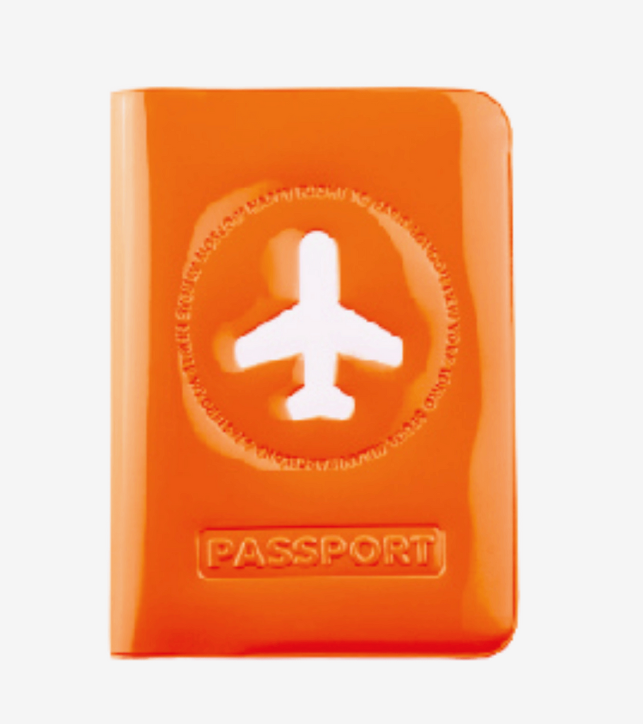 porta passaporto arancione