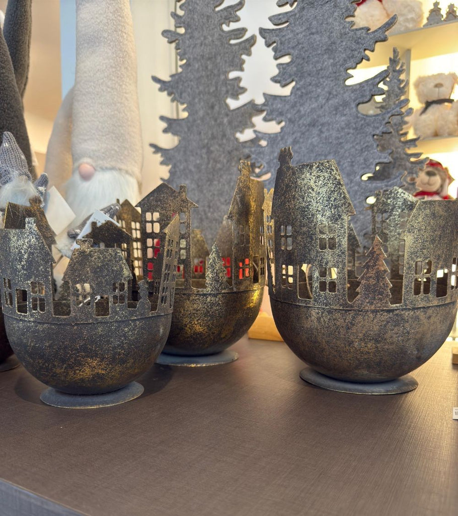 portacandela natale metallo