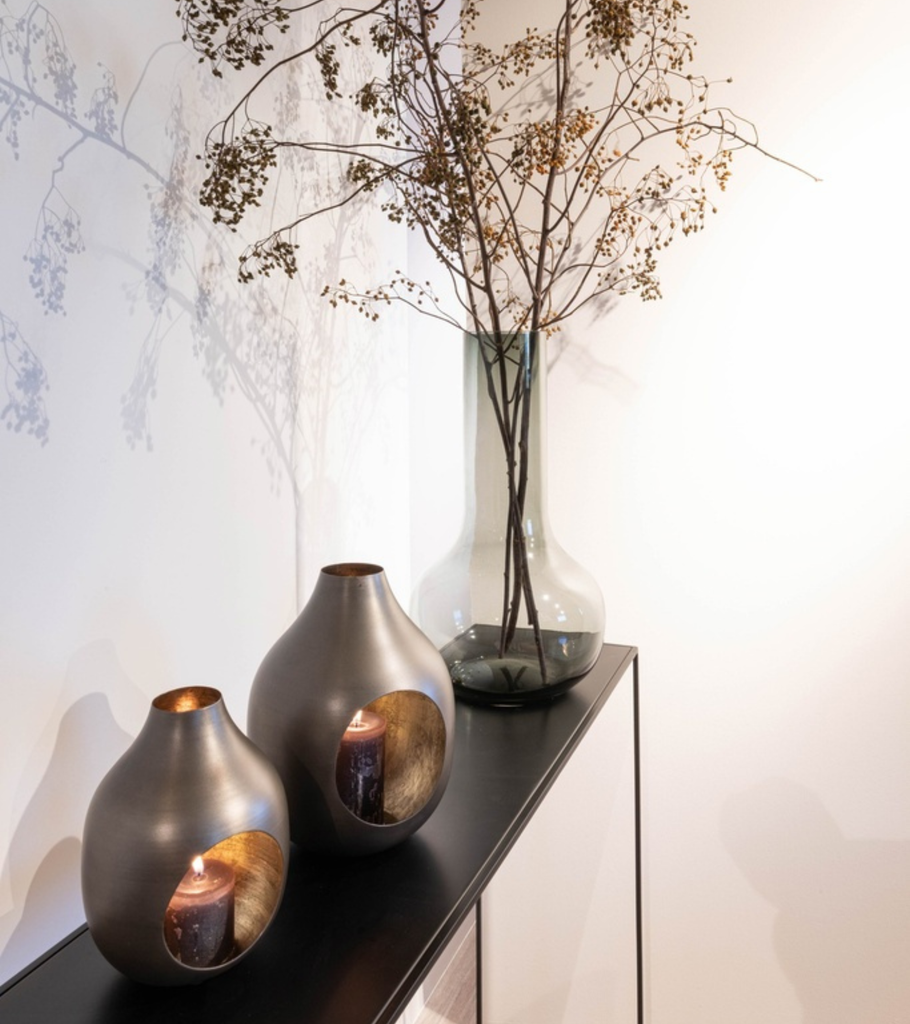 portacandela nichel casa decorazione