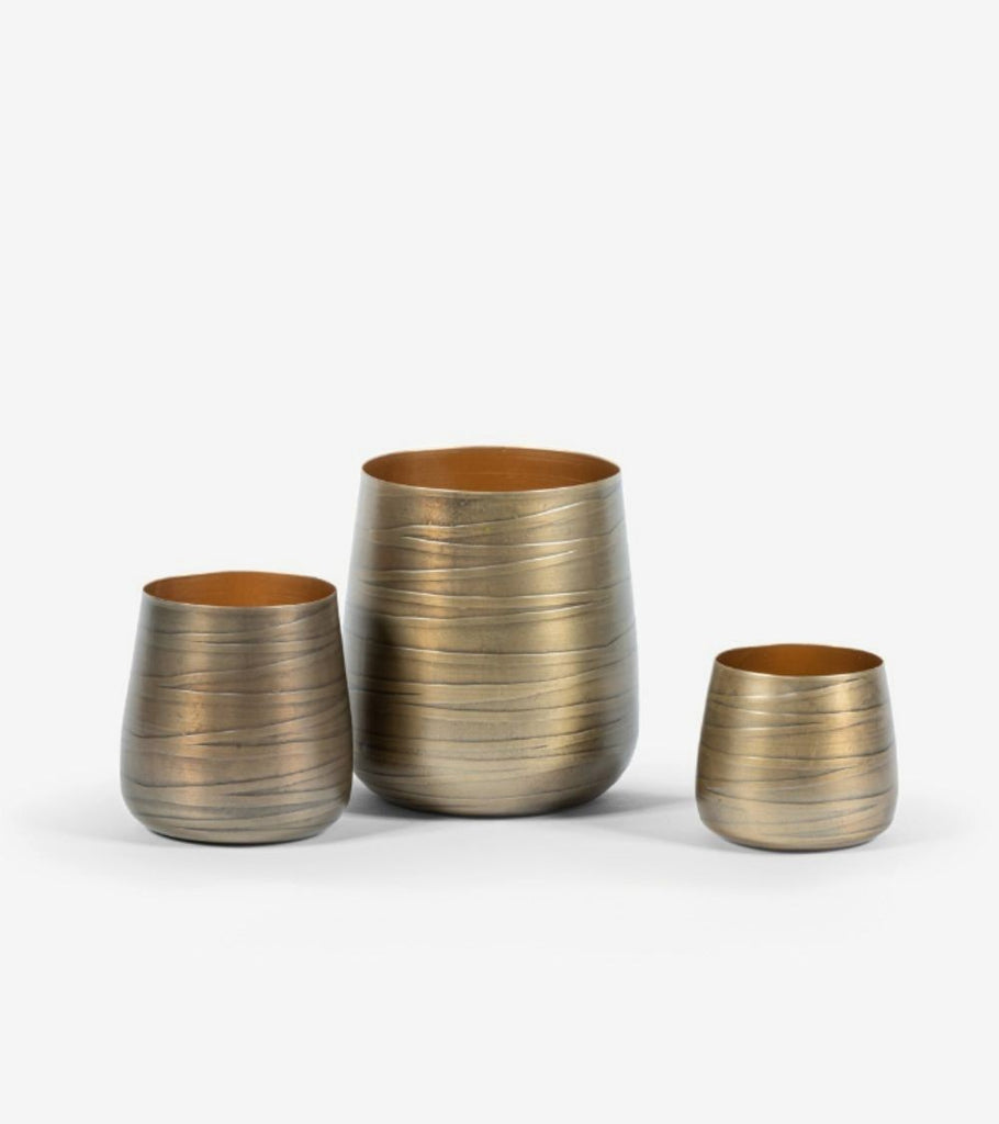 portacandele vaso oro