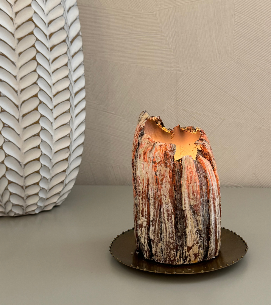 portacandele decorato