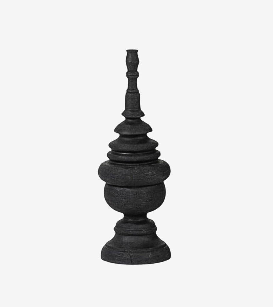 scultura nera legno