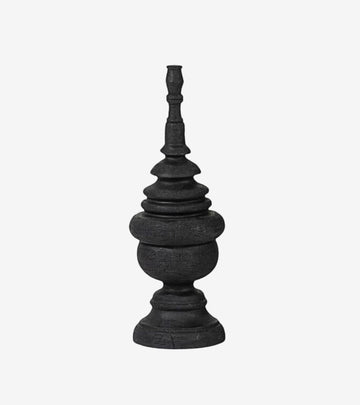 scultura nera legno