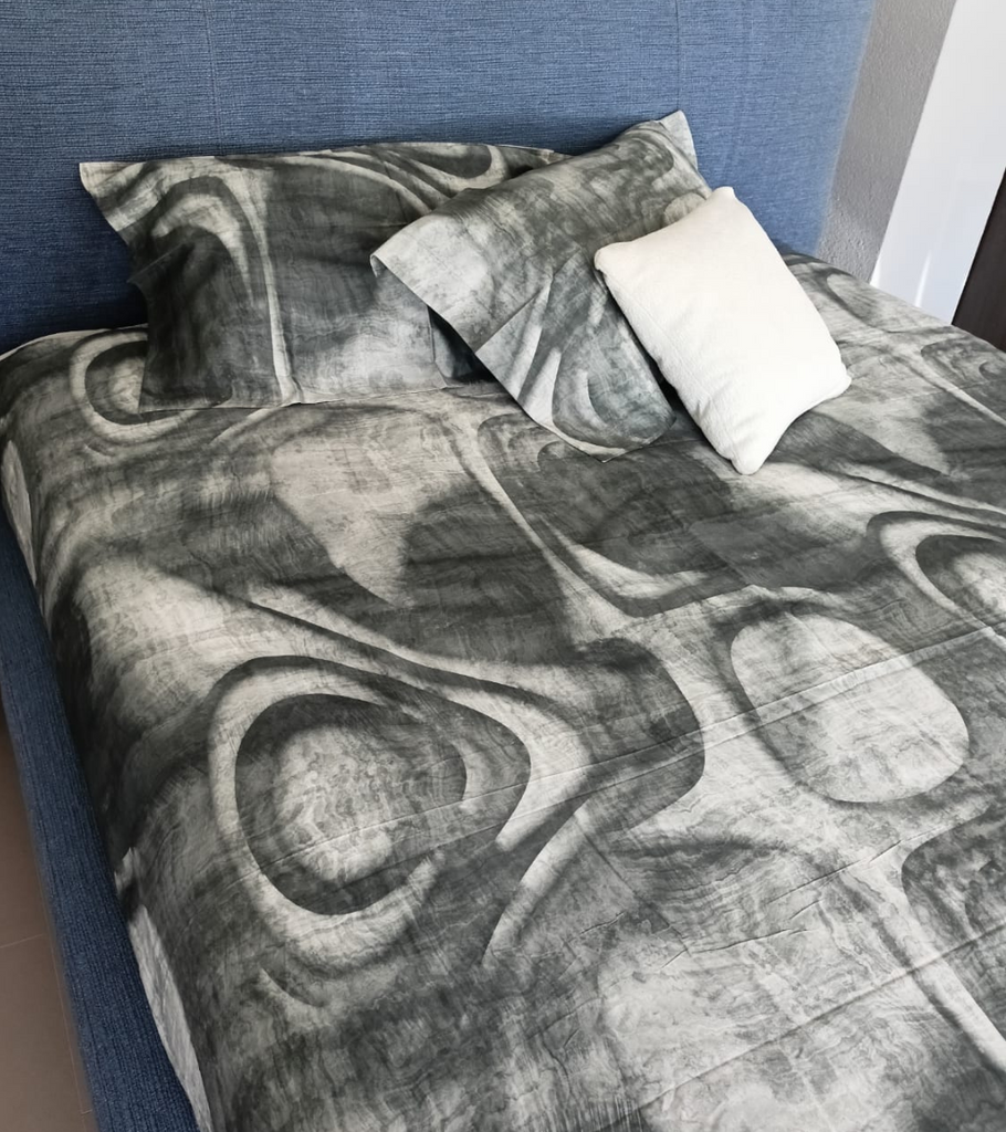 set copripiumino flou grigio zefiro