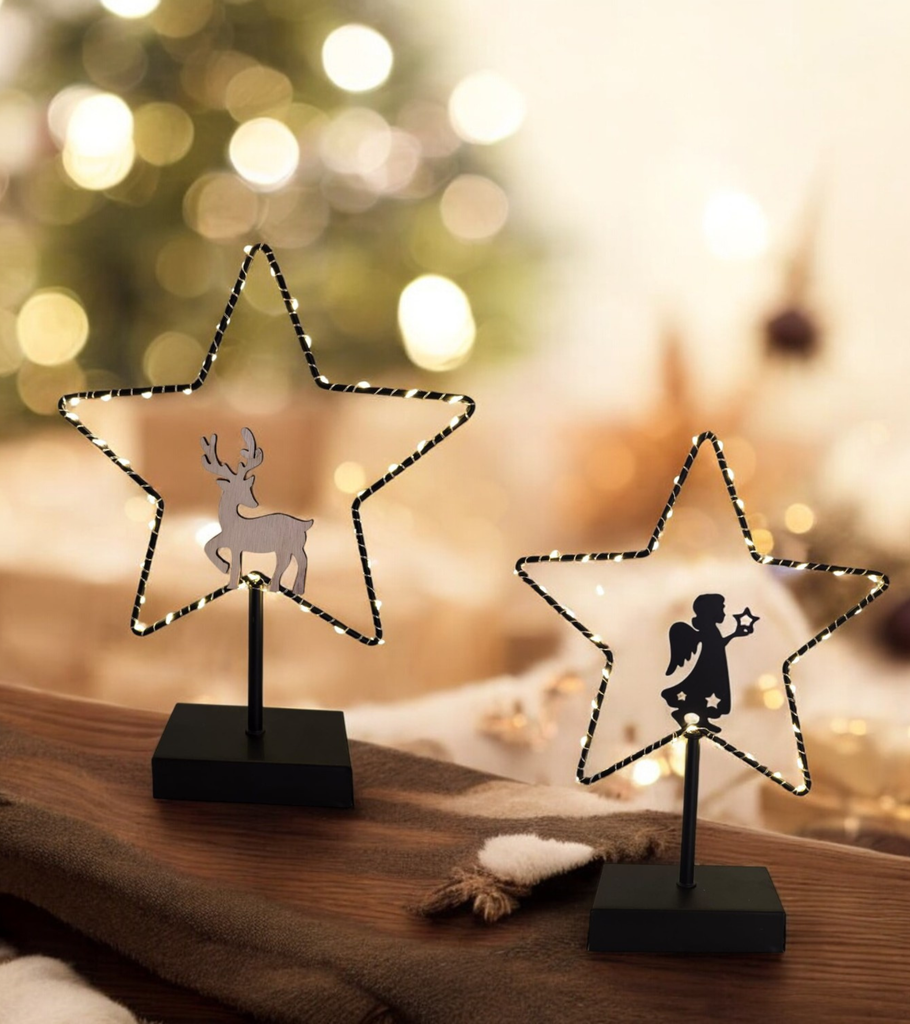 stella di natale sagoma con led decorazione luce