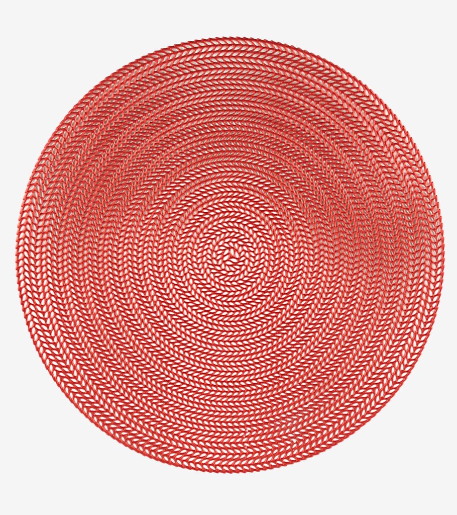 tovaglietta rossa traforata