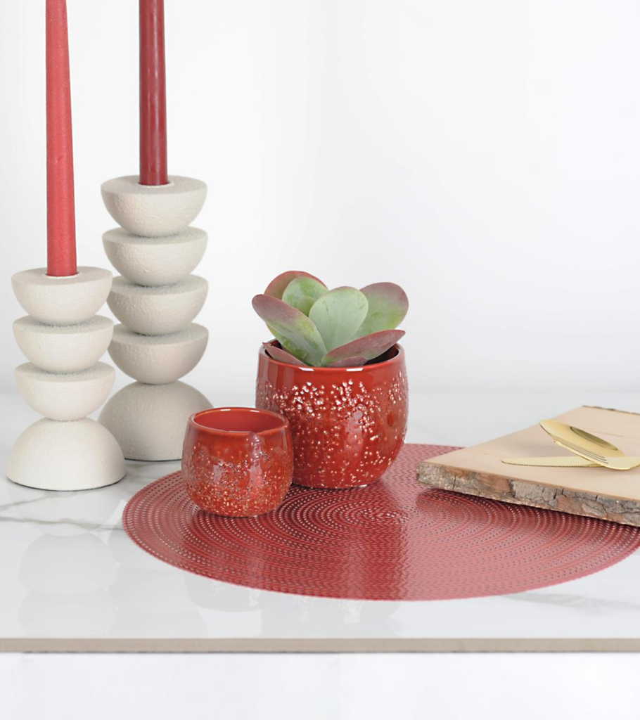 tovaglietta traforata rossa