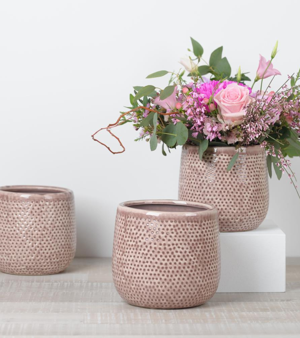 VASO CERAMICA D.6.5 CM H.12 CM ROSA ANTICO - PuntoUno VASO CERAMICA D.6.5 CM H.12 CM ROSA ANTICO - PuntoUno