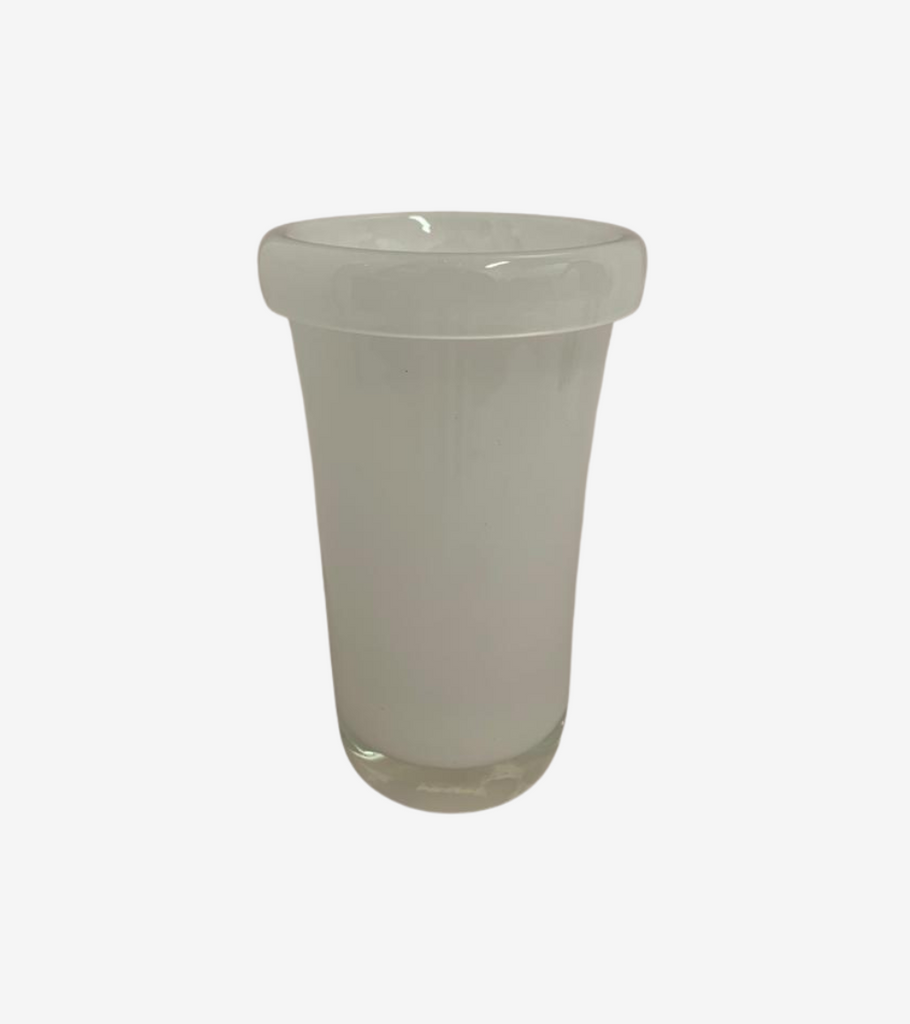 vaso in vetro soffiato bianco M