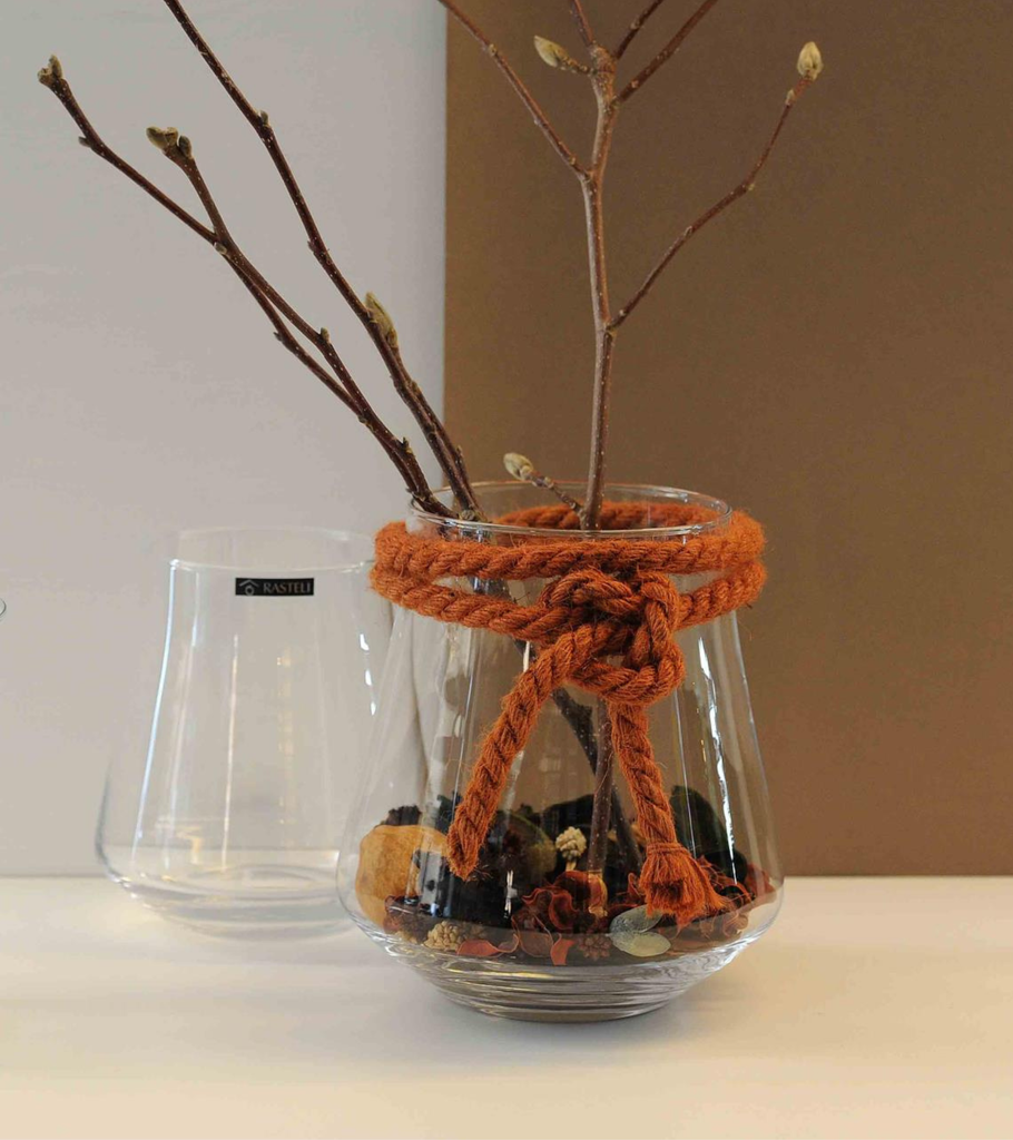 vaso per candela vetro trasparente