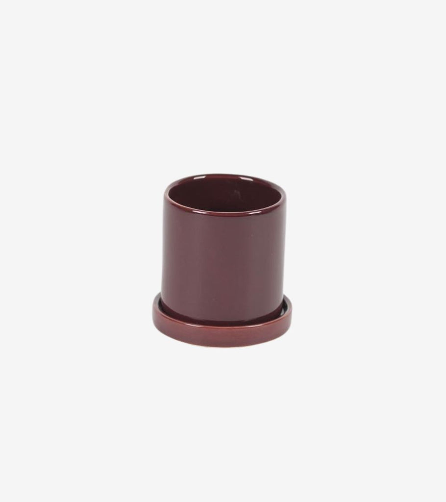 vaso piattino piccolo prugna