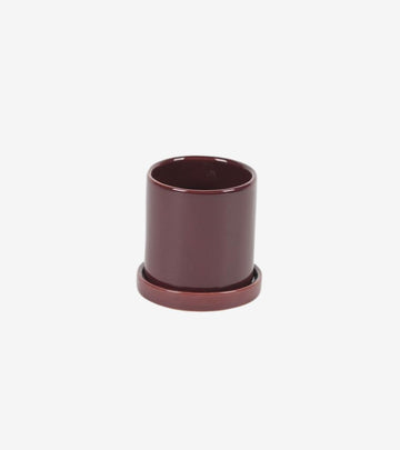 vaso piattino piccolo prugna