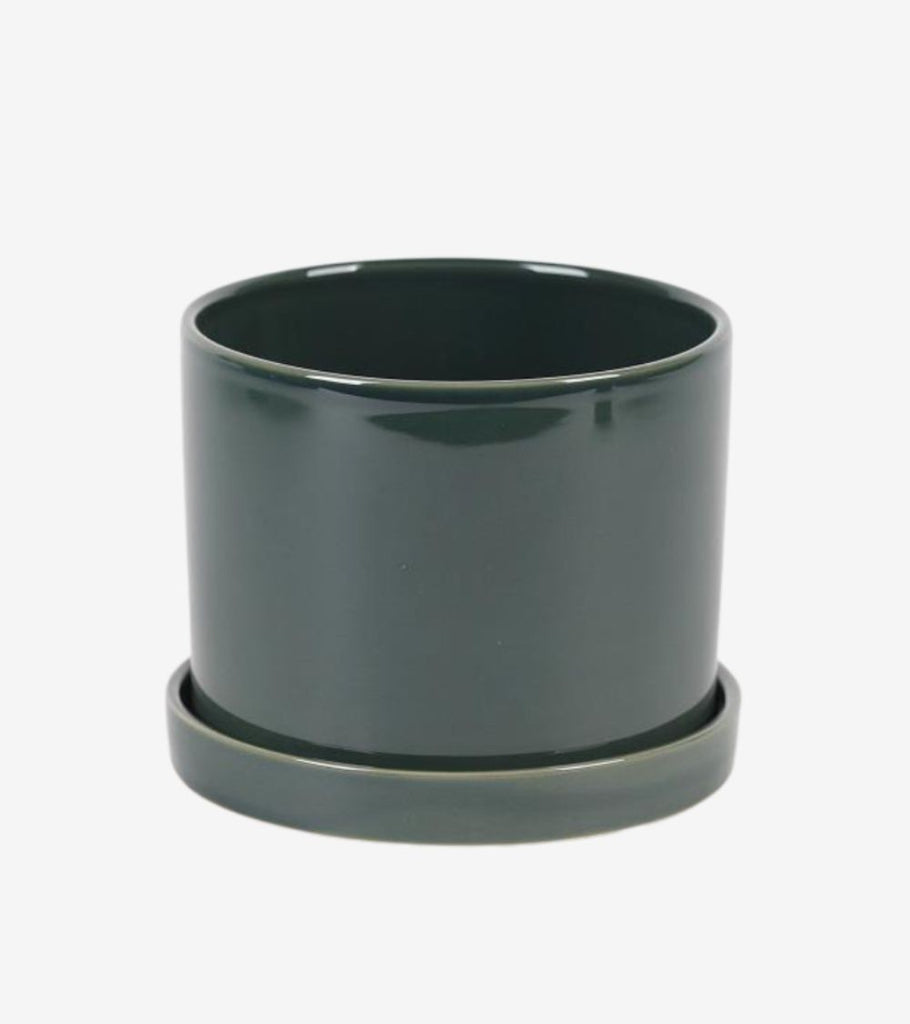 vaso piattino verde grande