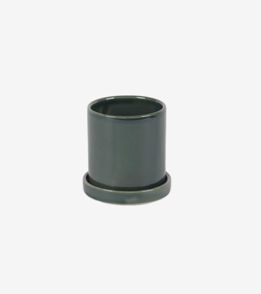 vaso piattino verde piccolo