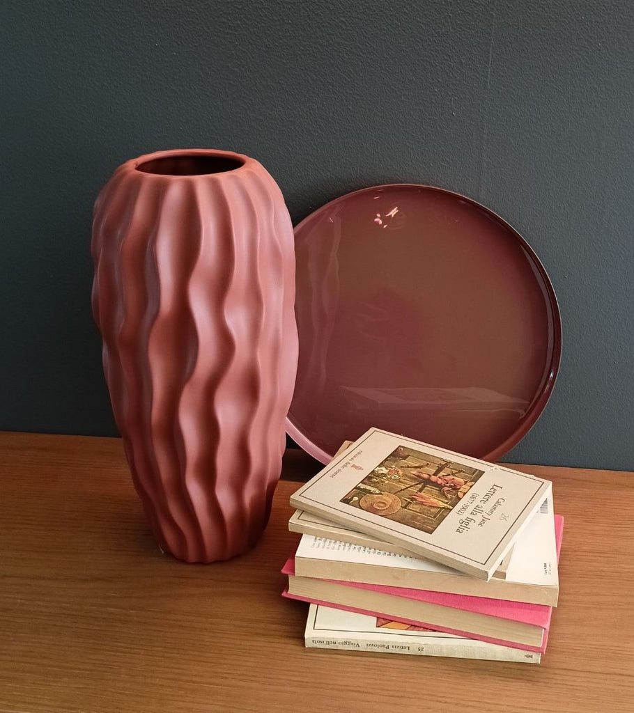 vaso terracotta ondulato