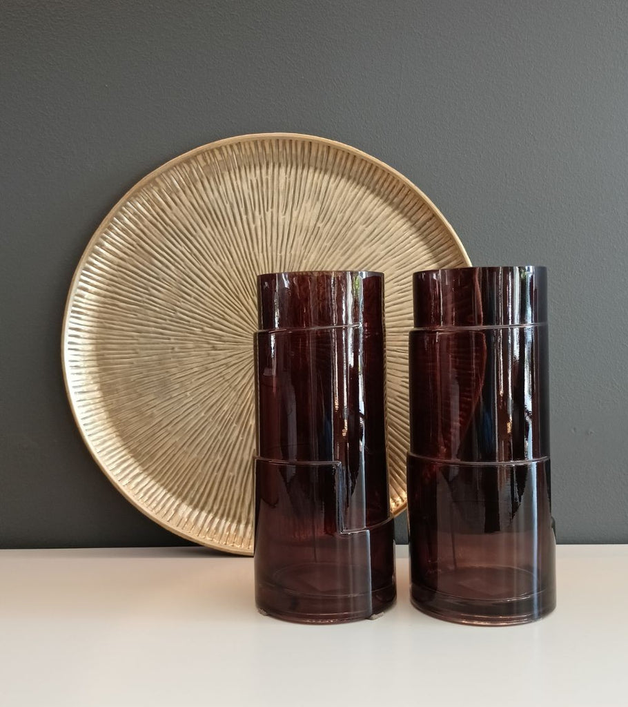 vaso vetro cappuccino decorazione