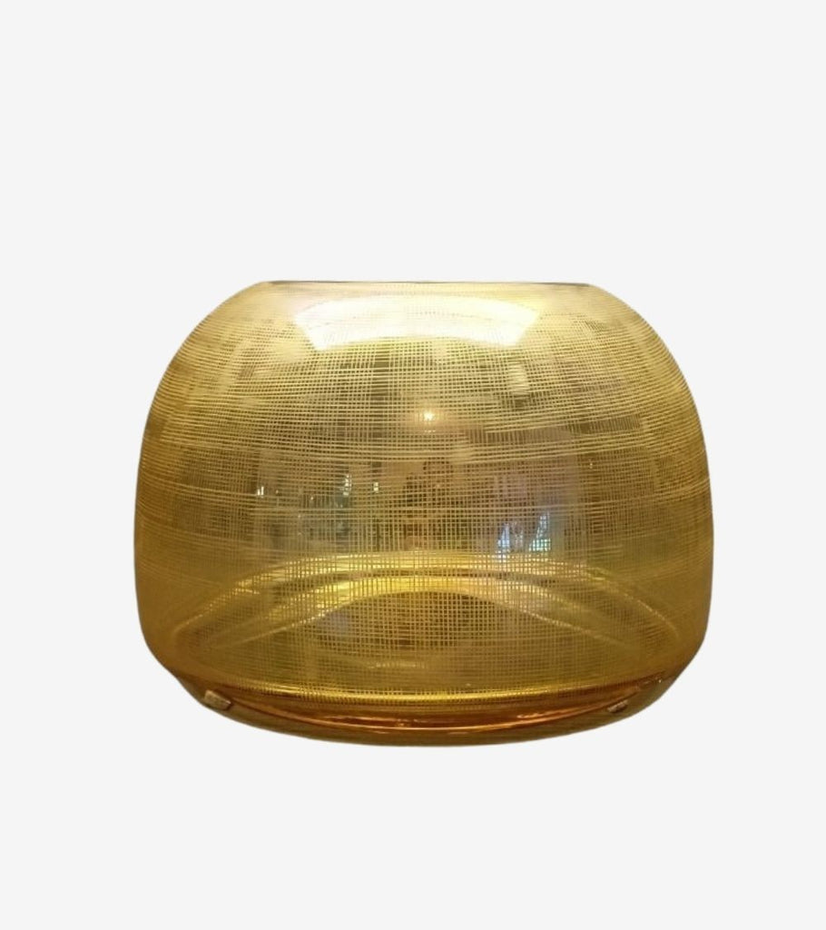 vaso vetro iridescente ambra