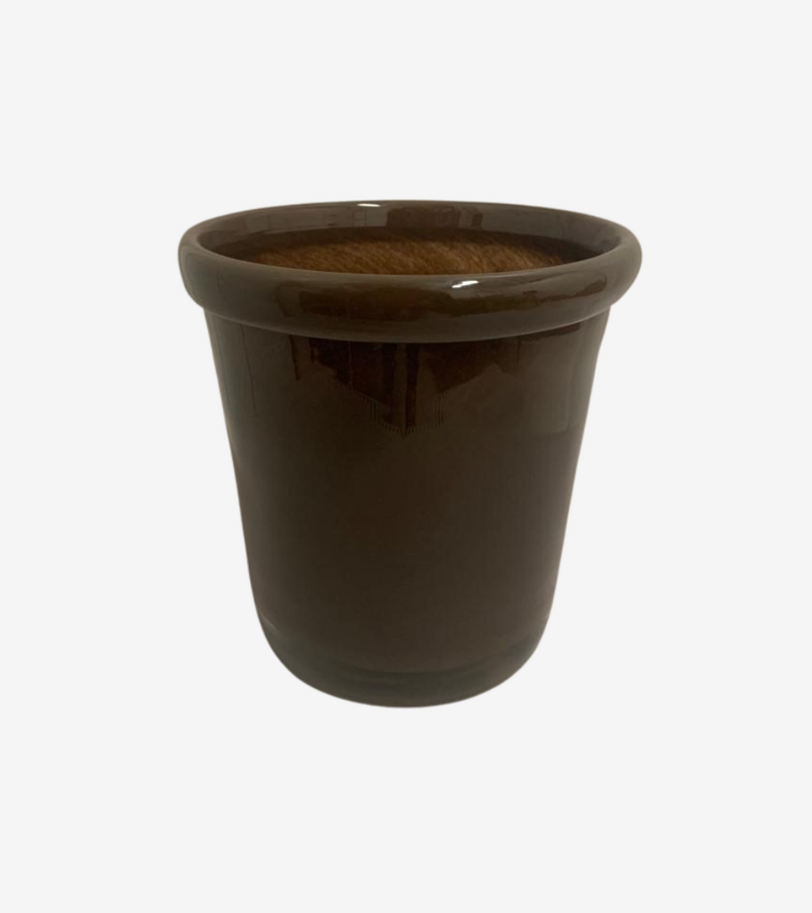 vaso vetro marrone L