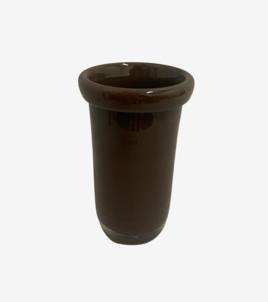 vaso vetro marrone M