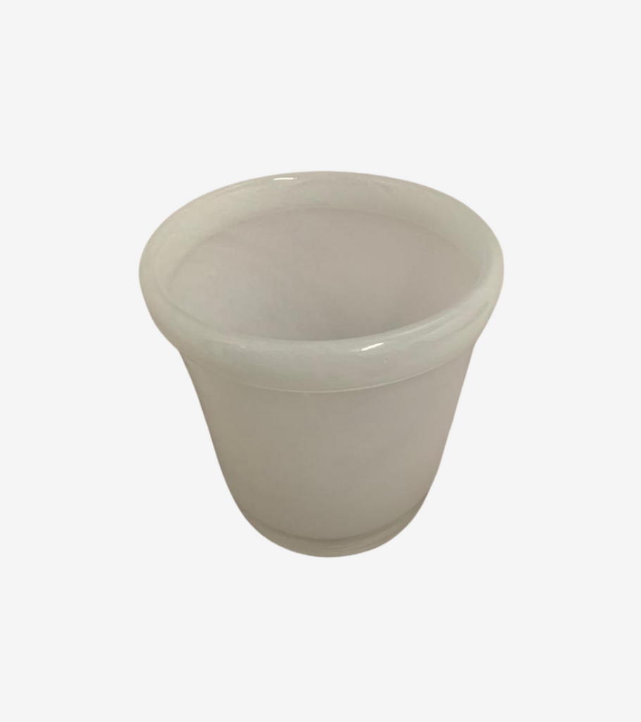 vaso in vetro soffiato con bordo L