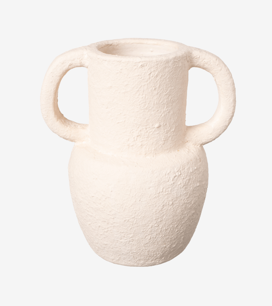 vaso anfora tonda bianca