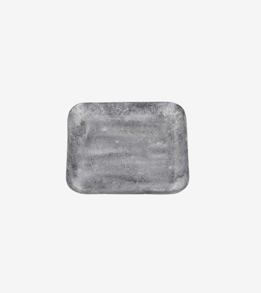 vassoio grigio metallo