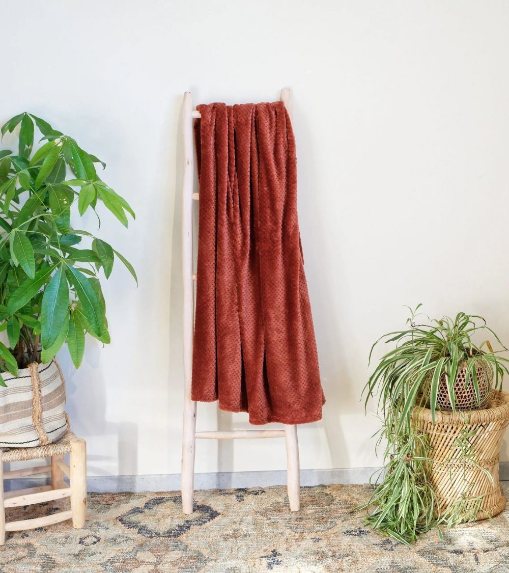 plaid morbido orsetto rosso